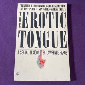 "The Erotic Tongue" A Sexual Lexicon By Lawrence Paros 1988 Vintage Book